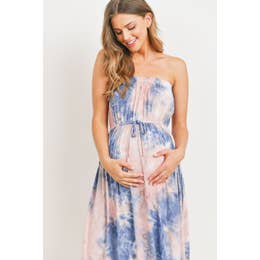 Tie-Dye Maternity Maxi Dress – Chic Mama